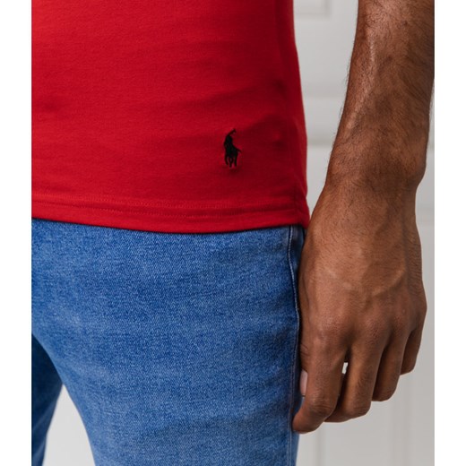 T-shirt męski Polo Ralph Lauren czerwony z krótkimi rękawami casualowy 
