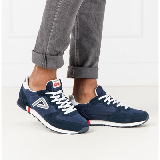 Buty sportowe męskie Pepe Jeans sznurowane skórzane 