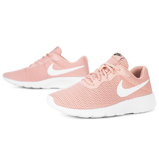 Buty sportowe damskie Nike tanjun różowe gładkie płaskie 