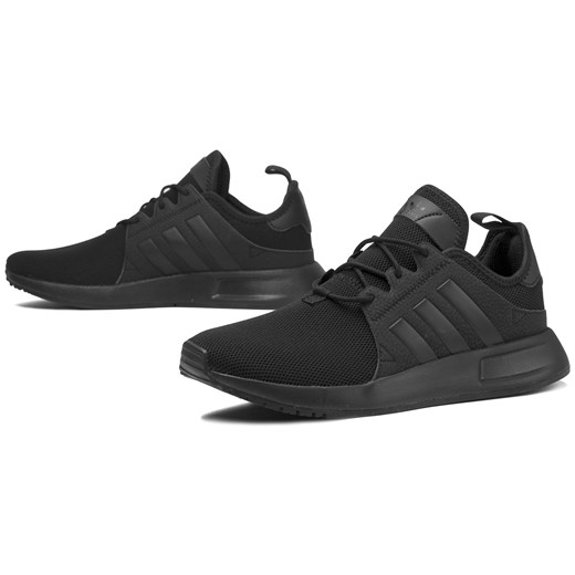 Buty sportowe damskie czarne Adidas x_plr sznurowane bez wzorów płaskie na wiosnę 