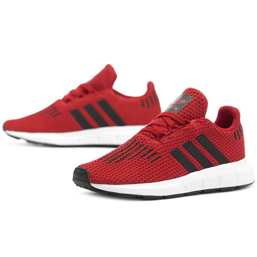 Buty sportowe dziecięce czerwone Adidas sznurowane 