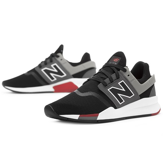 Buty sportowe męskie New Balance czarne jesienne z gumy sznurowane 