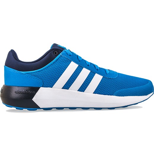Buty sportowe męskie Adidas cloudfoam niebieskie wiązane skórzane 