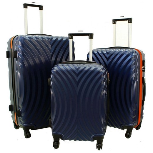 Zestaw 3 walizek PELLUCCI 760 Granatowo Pomarańczowe  Pellucci uniwersalny wyprzedaż Bagażownia.pl 