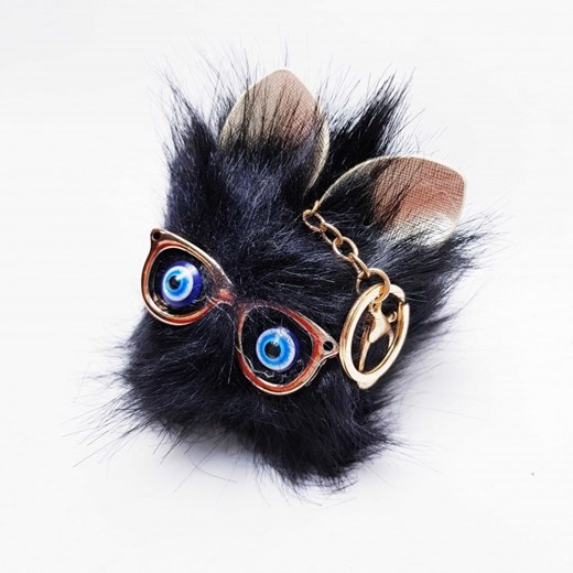 Brelok damski kot w okularach puchaty Beauty Senses BS00952    Beauty_senses