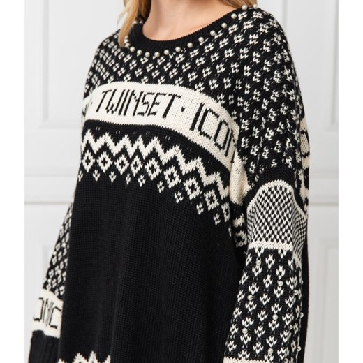 Twinset Sweter | Loose fit | z dodatkiem wełny Twinset  XS Gomez Fashion Store