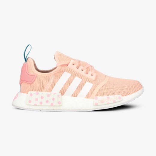 Buty sportowe damskie Adidas nmd różowe wiosenne sznurowane bez wzorów 