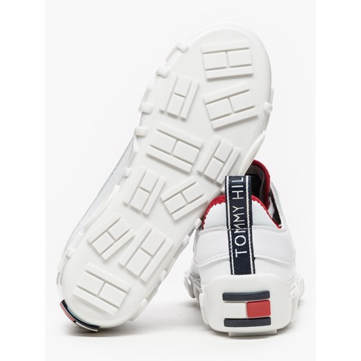Buty sportowe damskie Tommy Hilfiger białe na wiosnę płaskie sznurowane 