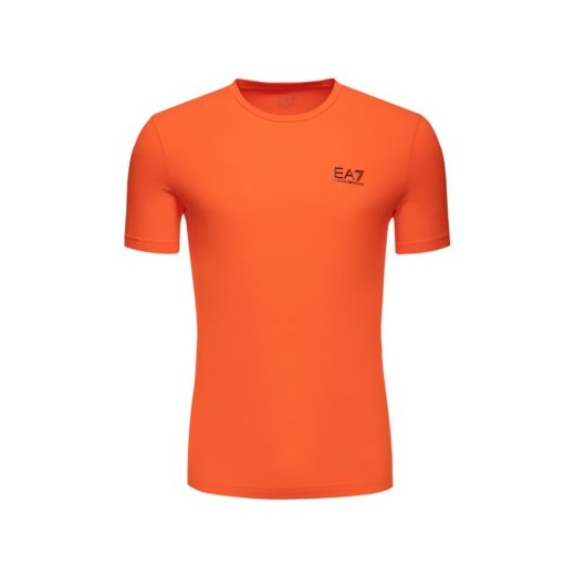 T-shirt męski pomarańczowa Ea7 Emporio Armani z krótkim rękawem 