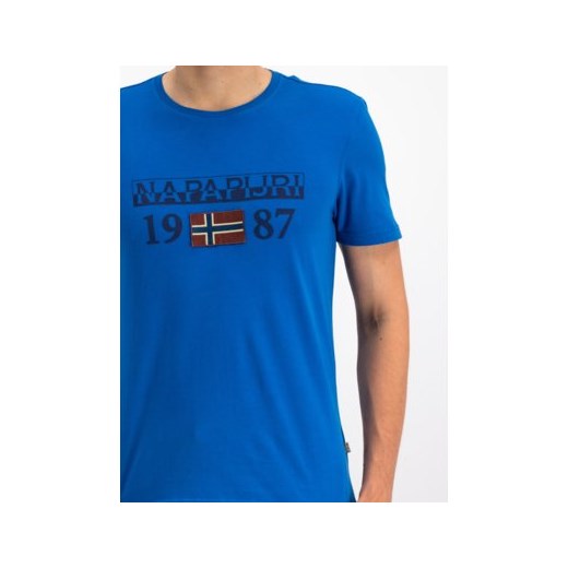 T-shirt męski niebieski Napapijri 