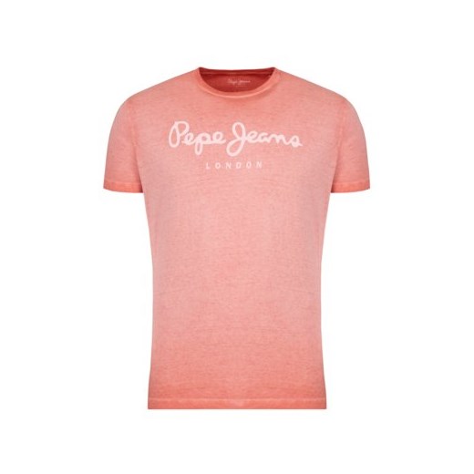 T-shirt męski różowy Pepe Jeans z krótkimi rękawami 