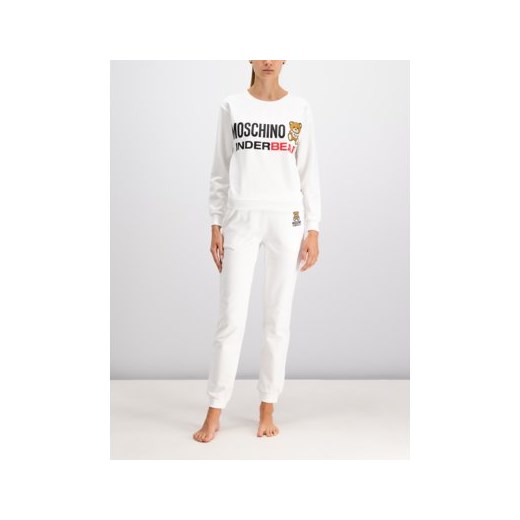 Moschino Underwear & Swim Spodnie dresowe A4208 9029 Biały Regular Fit
