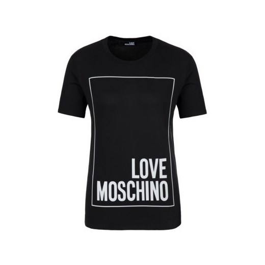 Love Moschino bluzka damska młodzieżowa z okrągłym dekoltem z krótkimi rękawami 