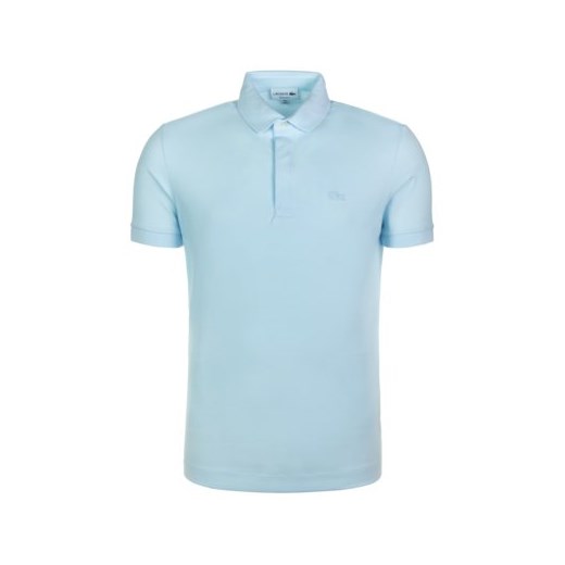 T-shirt męski Lacoste niebieski casual z krótkimi rękawami 