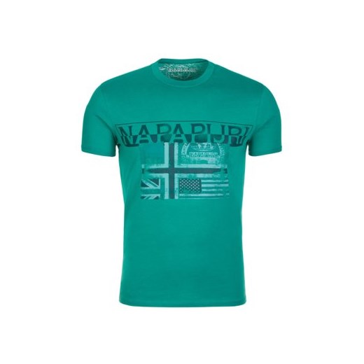 T-shirt męski zielony Napapijri 