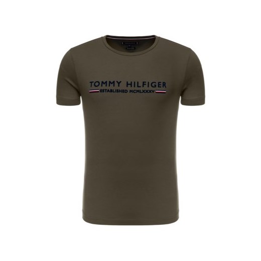 T-shirt męski Tommy Hilfiger z napisem z krótkim rękawem 