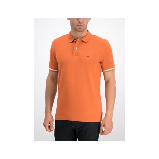 T-shirt męski Tommy Hilfiger pomarańczowa z krótkim rękawem 