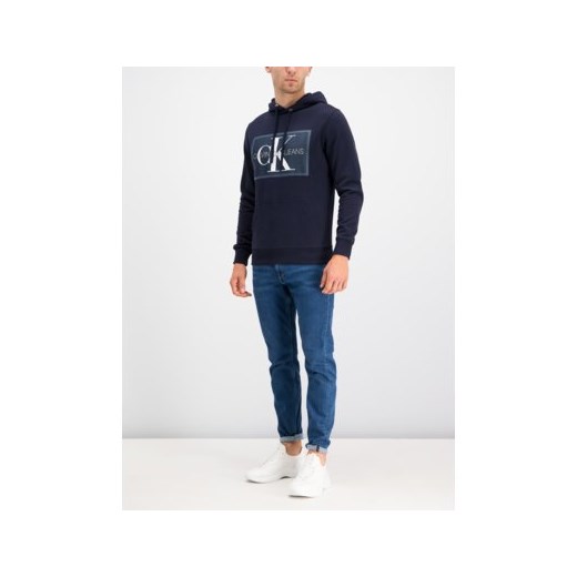 Granatowa bluza męska Calvin Klein na zimę młodzieżowa 