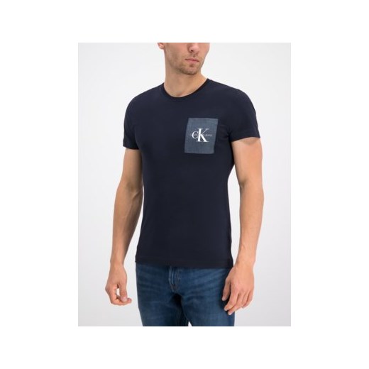 T-shirt męski Calvin Klein z krótkimi rękawami z napisem 