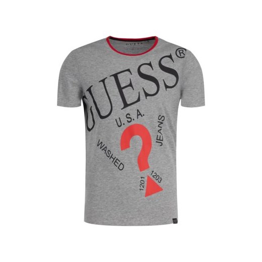 T-shirt męski Guess z napisami z krótkim rękawem 