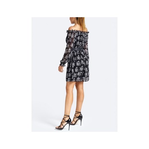 Sukienka Guess z odkrytymi ramionami mini casual z dekoltem typu hiszpanka 