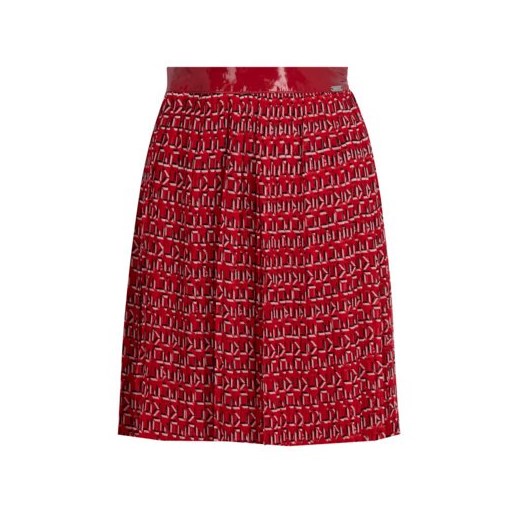 Czerwona spódnica Guess mini w abstrakcyjne wzory 