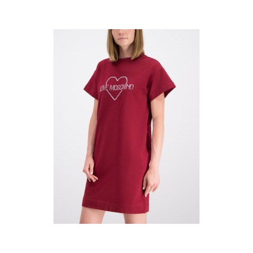 Sukienka Love Moschino mini czerwona prosta 