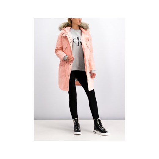 Calvin Klein kurtka damska różowa gładka 