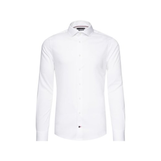 Koszula męska Tommy Hilfiger biała bez wzorów elegancka 