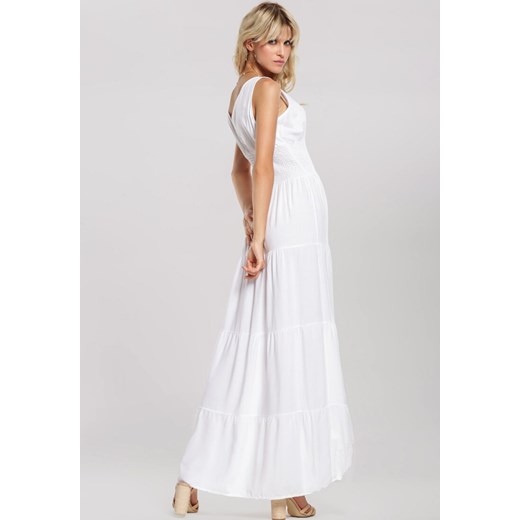 Biała Sukienka Lava Of Beauty  Renee S/M okazja Renee odzież 