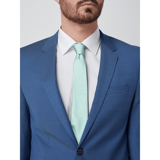 Krawat niebieski Montego gładki 
