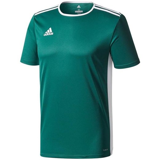 Zielony t-shirt chłopięce Adidas z krótkimi rękawami 