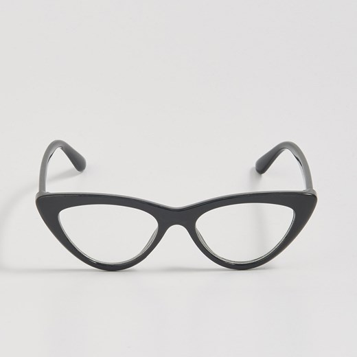 Sinsay - Okulary zerówki cat eye - Czarny  Sinsay One Size 