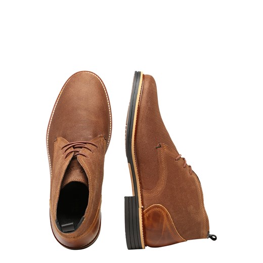 Buty zimowe męskie Bullboxer brązowe casual skórzane