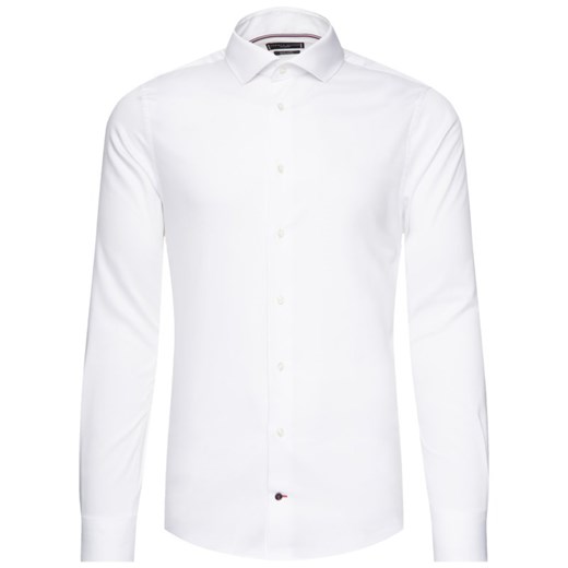 Koszula męska Tommy Hilfiger biała bez wzorów elegancka 