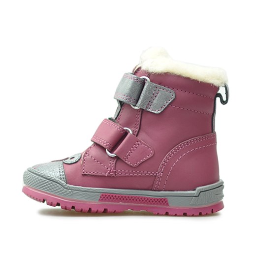 Buty zimowe dziecięce Bartek na rzepy skórzane trzewiki 