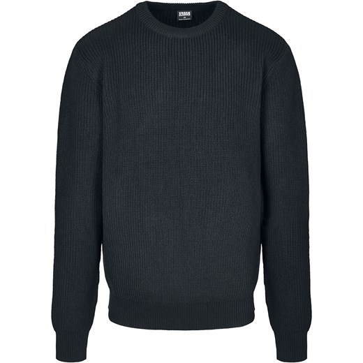 Urban Classics - Cardigan Stitch Sweater - Bluza - czarny Urban Classics  3XL EMP