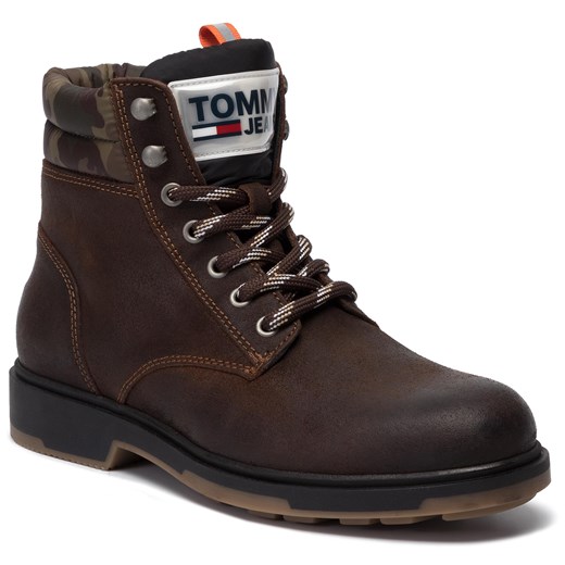 Trapery TOMMY JEANS - Casual Suede Boot EM0EM00315  Winter Cognac 906 Tommy Jeans  43 eobuwie.pl