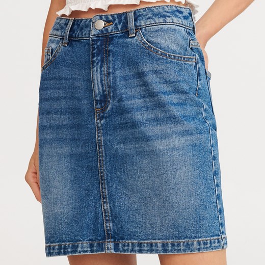 Reserved - Jeansowa spódnica z bawełny organicznej - Niebieski  Reserved 40 