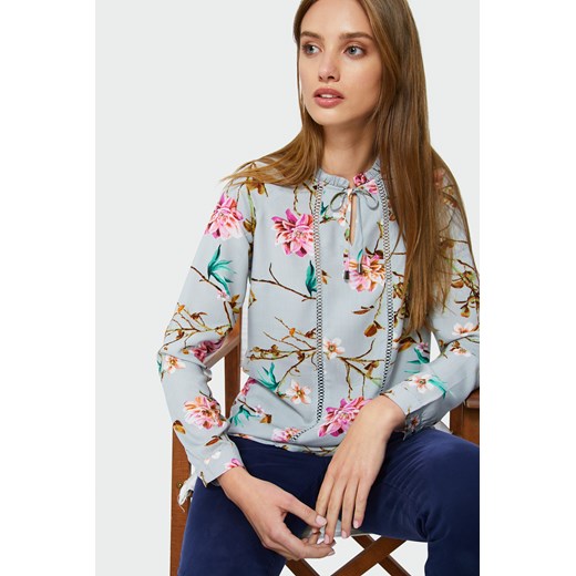 Wiskozowa bluzka z nadrukiem w kwiaty