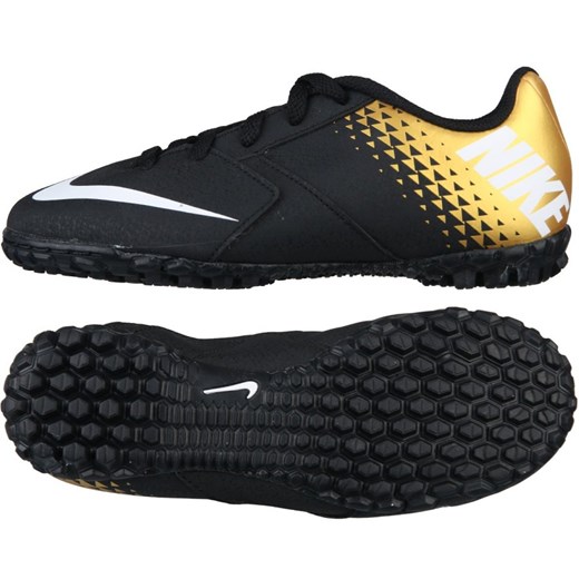 Czarne buty sportowe dziecięce Nike wiązane skórzane 