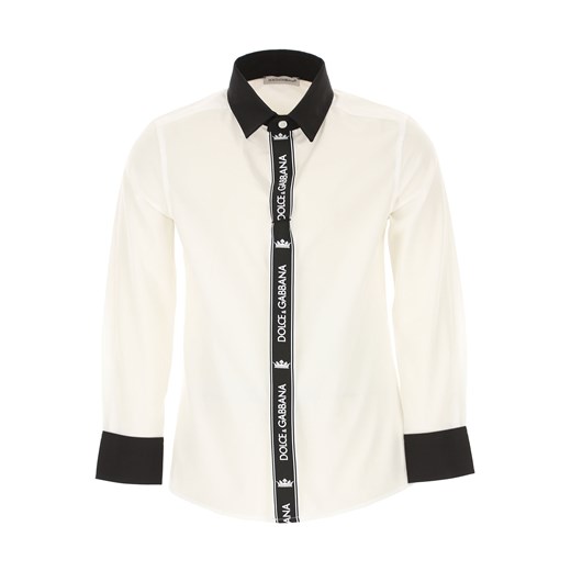 Dolce & Gabbana Koszule Dziecięce dla Chłopców Na Wyprzedaży, biały, Bawełna, 2019, 10Y 12Y