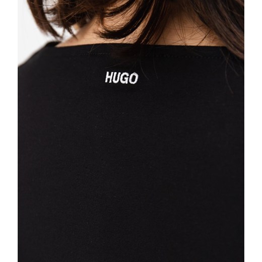 Hugo Boss sukienka na spacer z okrągłym dekoltem casualowa prosta 
