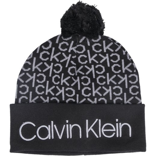 Czapka zimowa damska czarna Calvin Klein casual 