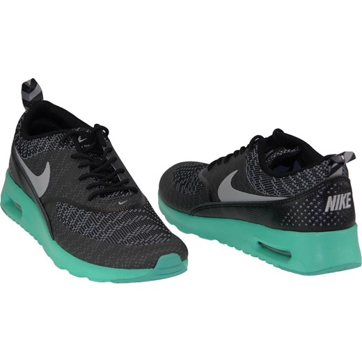 Buty sportowe damskie Nike do biegania air max thea czarne wiosenne sznurowane gładkie 