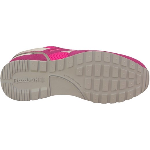 Buty sportowe damskie Reebok różowe bez wzorów sznurowane 
