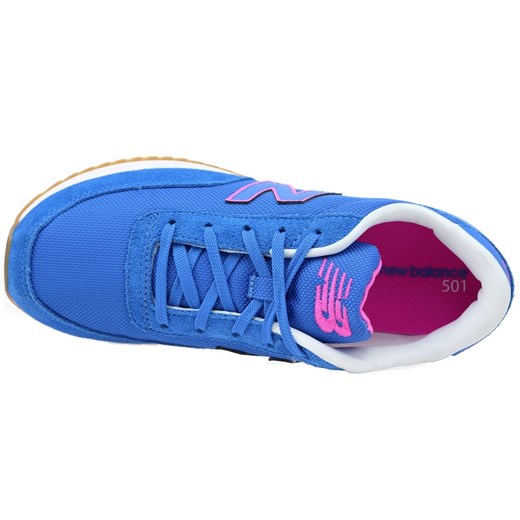 Buty sportowe dziecięce niebieskie New Balance sznurowane 