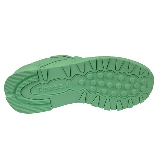 Zielone buty sportowe damskie Reebok ze skóry jesienne 