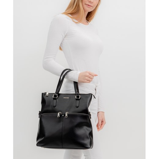 Shopper bag Puccini na ramię bez dodatków duża elegancka 
