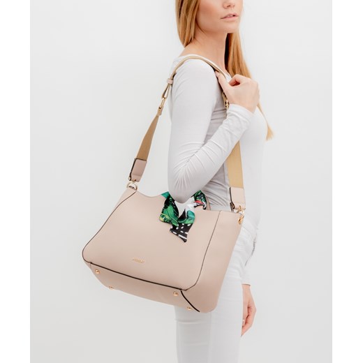 Shopper bag Puccini matowa średnia elegancka ze skóry ekologicznej do ręki 